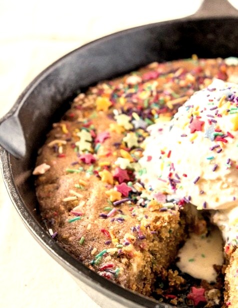 Recipe: Funfetti Skillet Cookie with White Chocolate Chips